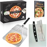 Pietra per pizza Hans Grill, pietra da cottura per forno e barbecue bbq con  tavoletta in legno per cottura pizza |Set in legno resistente, spesso e  originale, rettangolare, facile da maneggiare :