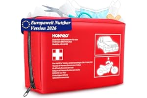 ‎HONYAO HONYAO Verbandskasten Auto 2026, KFZ-Verbandtasche nach aktueller DIN 13164, Erste Hilfe Set Auto 2025, StVO Konform, Erste Hilfe Tasche für PKW Motorrad LKW Wohnwagen, Europaweit Gültig