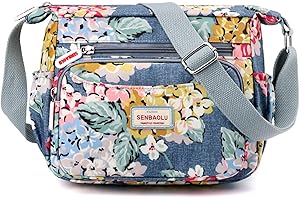 YYW Women's Multi Pocket Cross-Body Shoulder Bag - Large Capacity Waterproof Handbag with Adjustable Strap for Casual Outdoor Activities