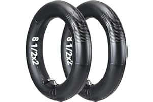 Satgoo Chambre à Air 8 1/2 x2 Trottinette Électrique, Valve 90º, 2 MM Double Épaisseur, Résistant à l'usure, Amortissant, Confortable, Chambre à Air 8.5 Pouces pour Dualtron Mini/Gotrax/Zero 9 /Vsett
