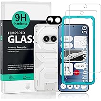 KUSINHOKA Cover per Nothing Phone 3a con 2 Pezzi Vetro Temperato, [Protezione Fotocamera Slide] Anti-Graffio Custodia con Staffa, Case in Silicone e PC Protettiva Cover per Nothing Phone 3a, Nero