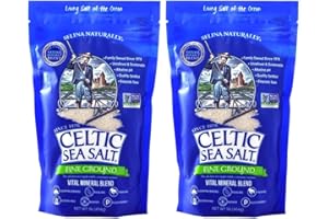 Celtic Sea Salt Bolsa sellable, ideal para cocinar y hornear, encurtido o acabado, sin gluten, kosher 1 lb. (2 pack) Molido fino