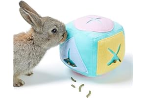 JOURNDREAM Grande giocattolo per il cibo del coniglio con campana, morbido e lavabile, anti-lungo per Bunnies, per il trattamento del naso, giocattolo di arricchimento per conigli, cincillà