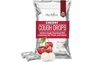 Herbion Naturals pastylki na kaszel o smaku wiśniowym ból gardła i suchość w ustach 25 pastylek do ssania