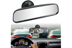 RAYKCE Universel Rétroviseur de Voiture, Rétroviseur Intérieur de Voiture Grand Angle Réglable avec Ventouse, Miroir de Voiture pour Siège Arrière de Bébé pour Voiture, SUV, Camions (200 x 60 mm)