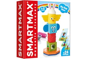 SMARTMAX - My First Totem, Magnetic Discovery Play Set with 24 Challenges, 7 pieces, 1 1/5 - 5 Years