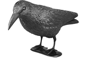mgc24 Taubenschreck Rabe Lummy - Schwarze Vogelattrappe aus Kunststoff zur Abwehr von Tauben, Möwen, Kleinvögeln für Garten, Balkon, Terrasse