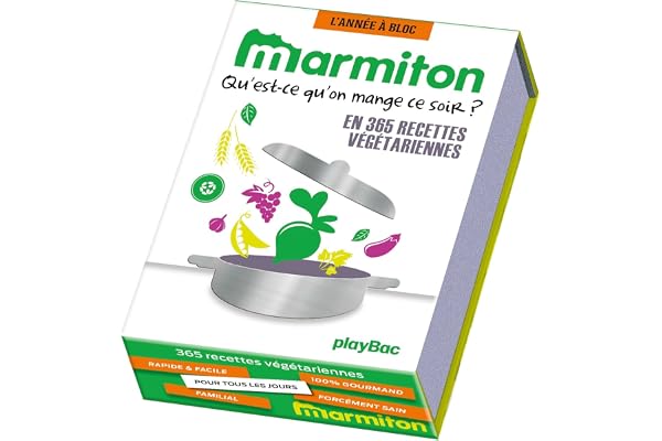 Calendrier 365 recettes Marmiton spécial végétariens - L'Année à Bloc