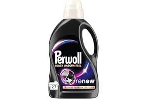 ‎PERWOLL Perwoll Renew Black Waschmittel (27 Waschladungen), Feinwaschmittel reinigt sanft und erneuert dunkle Farben und Fasern, für alle dunklen Textilien, mit Dreifach-Renew-Technologie