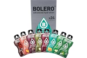 Bolero CLASSIC FLAVOUR MIX 24x3g | Proszek do napojów bez cukru, słodzony stewią + witamina C | odpowiedni dla dzieci, sportowców i diabetyków | bezglutenowy i przyjazny dla wegan