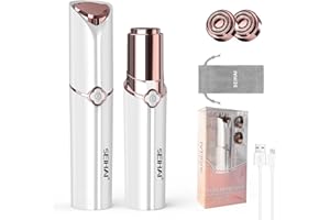 Facial Hair Remover for Women, SEIHAI Rechargeable Face Shavers for Women,Included 2 x Replacement Heads, Upper Lip, Chin, Face Hair Remover Peach Fuzz Remover