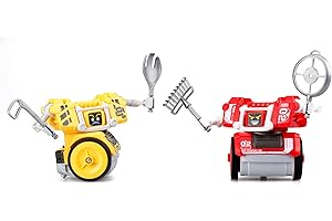 YCOO Pack 2 Roboter Street Kombat Ferngesteuerte Gestensteuerung 14cm - Es Bewegt Und Schlägt Seinen Gegner - Bewegungssensoren - Ab 5 Jahren