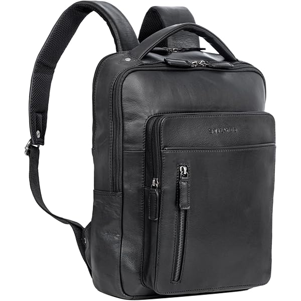 STILORD Sigrid Tijdloze Leren Rugzak met Laptopvak 17 inch Werkrugzak Dames Zakenrugzak Heren Echt Leren Lerarenrugzak Uni Work Office Echt Leder Kleur:brandy - cognac