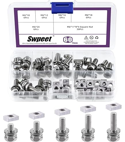 8 STUK M6 x 12 mm Bouten Moeren voor Motoraccu Scooter, Motoraccu Vervangbout Klemmen voor Scooteraccu Motorfietsen (8 Bouten, 8 Vierkante Moeren 8 STUK M6 x 12 mm Bouten Moeren voor Motoraccu Scooter, Motoraccu Vervangbout Klemmen voor Scooteraccu Motorfietsen (8 Bouten, 8 Vierkante Moeren
