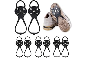 KEAGAN Gripper Spikes für Schuhe, Ice Grips Cleat Silikon Steigeisen Schuhe Abdeckungen Outdoor Schnee Klettern, Universal rutschfeste Gripper Spikes Anti-Rutsch über Schuh Durable Cleats