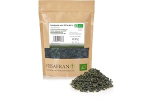 FRISAFRAN | Krut grönt te Ekologisk mynta Bulk 200g | Antioxidant | japanskt grönt te | Matsmältningskanalen