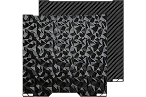 HIKUDIY Plateau d’impression 355x346 mm en acier à ressort avec surface lisse PEO effet diamant et PET en fibre de carbone pour imprimante 3D Bambu Lab H2D