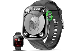 Lgnitek Smartwatch con ECG/HRV, 1,97" AMOLED Orologio Saluta con Funzione Telefono, IP68 iOS Android