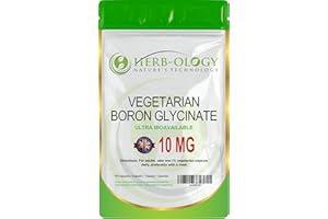 HERB-OLOGY.CO.UK NATURE'S TECHNOLOGY HB Boron Supplement | 90 Vegan High Strength Boron Capsules - 10mg per Serving | Non-GMO, Gluten, Dairy & Allergen Free | Manufactured in The UK
