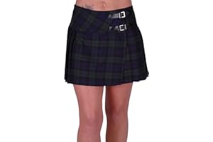 Eyecatch - Kyla Ladies Tartan Buckle Womens Billie Kilt Mini Skirt
