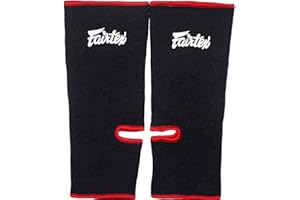 Fairtex Protège-cheville Couleur noire pour la protection en Muay Thai, boxe, kickboxing, MMA