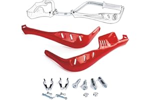 A-PRO Paramani Manubrio Protezione Moto Motocross Enduro Plastica Universale Rosso