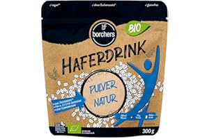‎BORCHERS BORCHERS Organic Oat Drink Powder, 300 g, Oat Drink, Milk Substitute, for Mixing, Instant Oat Powder, Organic Quality, No Added Sugar, Gluten-Free, Vegan