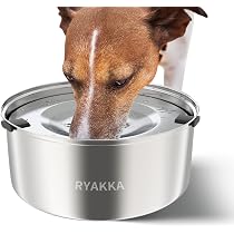 Decflow Ciotola Acqua 3L Per Cani In Acciaio Inox – Anti Schizzi Con Coperchio E Disco Galleggiante Per Viaggi E Cani Disordinati