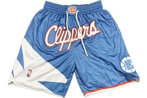 MOMQmicl NBA Clippers Basketballshorts for Herren, hochelastische, atmungsaktive Sporthose