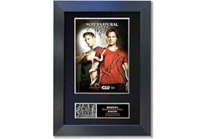 M&HONG #136 SUPERNATURAL Mounted Signed Photo Reproduction Quality Autograph Print A4 Black Frame