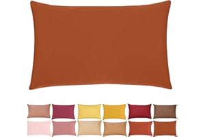 P'tit Basile - Kissenbezug 40x60 cm - Rostfarbe - Baby Kopfkissenbezüge 100% Bio-Baumwolle ohne schädliche Substanz - 57 Fäden/cm² Für Kinder Bett 60x120 70x140 cm