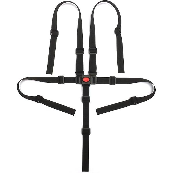 Harnais De Sécurité 5 Points Universel Pour Chaise Haute & Poussette - Avec Bracelet Identification