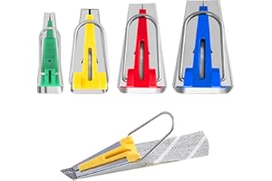 AILIVER Appareils à Biais,Biais de Couture,Bandes de Tissus de Tailles Différentes pour Fabriquer Largeur 6mm 12mm 18mm 25mm (Lot de 4)