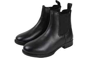 ‎RL24 RL24 - Winter Jodhpur Reitstiefeletten – Stiefeletten Damen, Herren & Kinder – wasserdichte Chelsea Boots – mit Teddyfutter & elastischen Einsätzen – Reitschuhe in Schwarz – Größe 28-46