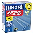 Maxell MF2HD 3.5 1.44MB Hi-Density Pre-Formatted IBM Disks Diskette (10-Pack)