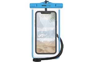 EAZY CASE - wasserdichte Unterwasserhülle Blau Schutzhülle Handyhülle Universal Unterwassertasche Hülle Handy Tasche wasserfest Universalhülle für alle Modelle bis 6,7 Zoll mit Umhängeband in Schwarz