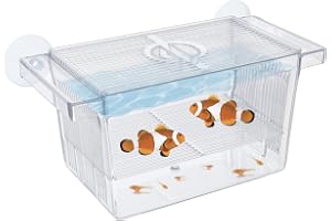 Pawfly Akvarium Fiskuppfödningsbox Akryl Kläckeri Inkubator Tank med sugkoppar Liten isoleringsbox