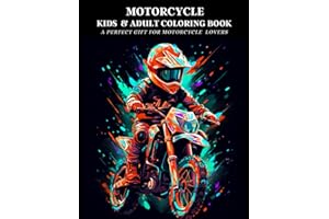 Motorcycle Coloring Book: A Collection Of Cool Motorcycles For Teens,Boys And Adults: Classic Retro & Sport Designs