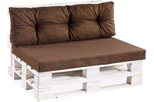 Gutekissen Coussins pour palettes Coussins pour palettes PPF (Coussin d'assise 120x60 Lisse, Marron)