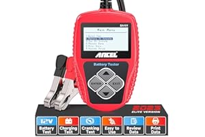 ANCEL BA101 Profesjonalny automatyczny tester baterii 12 V 100-2000 CCA 30AH-220AH alternator cyfrowy analizator akumulatora narzędzie do testowania akumulatora AGM, żel, EFP do samochodu, łodzi,