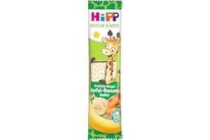 ‎HIPP HiPP Giraffe Riegel Apfel-Banane-Hafer (22 x 23g), ab 1 Jahr, Süße nur aus Früchten, in bester Bio-Qualität