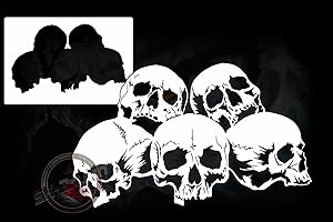 HERTERICH PRODUCTS Modello Stencil aerografo per Teschio - Cranio Cranio Modello Stencil