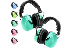 BraveKoi Casque Anti-Bruit Enfant Lot de 2, SNR 32dB/NRR 27dB Casque Anti Bruit Pour 3-16 ans Enfant Etudiant, Casque Antibruit Pour l’Autisme, Dormir, Étudier, TDAH, Feux d’Artifice, Concert