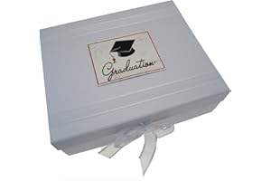 White Cotton Cards Graduation Cap Large Keepsake Box, Code GRD2X