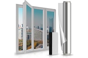 LULUETPUE Pellicola per Vetri Finestre, Pellicola Opaca Privacy Anti-Calore per Lucernari, Pellicola Privacy Finestre Anti 99% UV, Pellicola Finestra Privacy Adatto per Ufficio Casa(40 * 400CM)