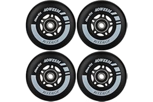 AOWESM Inline Skate Wheels 72mm 76mm 80mm 85A Outdoor Roller Skates Replacement Wheels with Bearings ABEC-9 and Floating Spacers (Pack of 4)