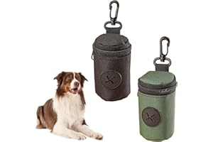 YNR 2 Piezas Porta Bolsas Caca Perro, Dispensador de Bolsas para Excrementos Perros, Dispensador Bolsa Caca Perro, Dispensadors de Tela Bolsa Caca Perros