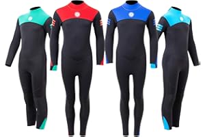 Two Bare Feet Kids Glider Wetsuit – Full-Length 2.5mm Neoprene, Warm & Flexible Children's Summer Surf Suit for Swimming, Diving & Water Sports