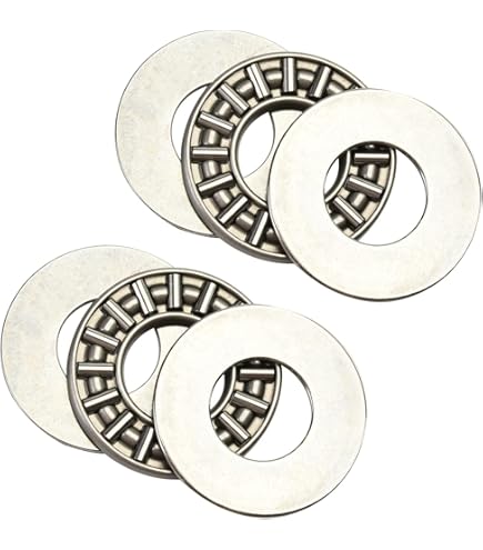 2 Cuscinetti A Rullini Assiali AXK0821 - Con 2 Rondelle, 8x21x2 Mm, In Acciaio GCr15, Per Macchine - Foto 2