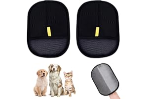 AHYDFSR 2 Stück Doppelseitige Haustierpflegehandschuhe, Handschuhe zur statischen Entfernung Von Tierhaaren wiederverwendbare antistatische, für Waschen Enthaaren Pflege, für Katzen und Hunde